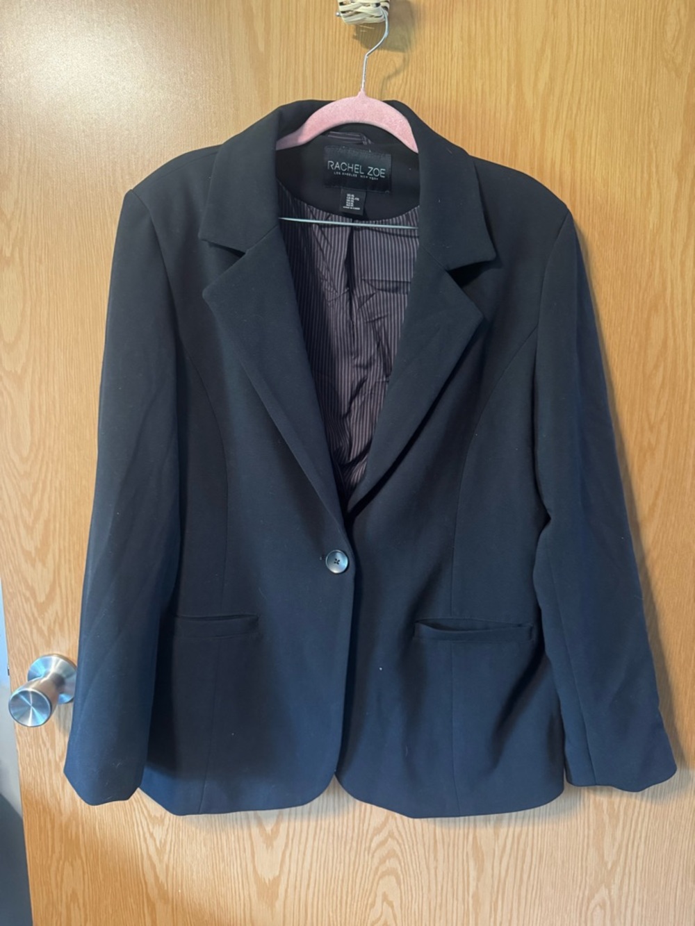 Rachel Zoe Black Women's Single-Button Blazer
